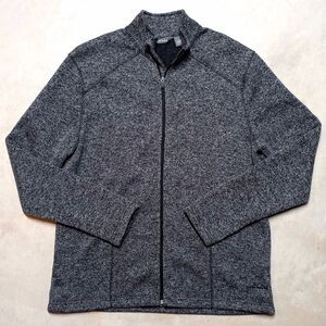 Eddie Bauer Heather Gray Full Zip Fleece Sweater Jacket - Men's Size XL